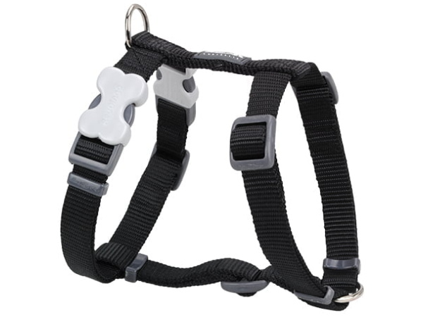 Red Dingo harness, classic black, 25-39cm / 12mm