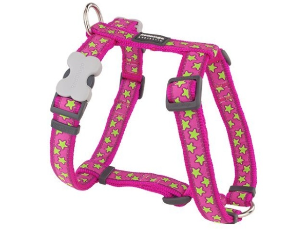 Imbracatura Red Dingo, stelle lime, 30-48cm/15mm