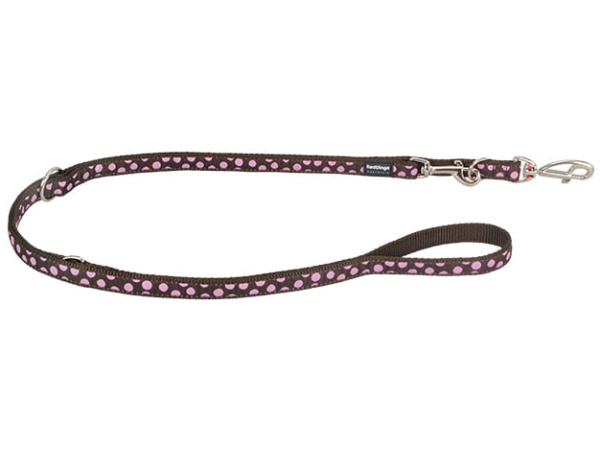 Red Dingo dressurline, pink spot, 12mm