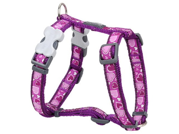 Red Dingo harness, b-love purple, 46-76cm / 25mm