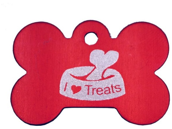 iMARC Large Red Bone, I love treats