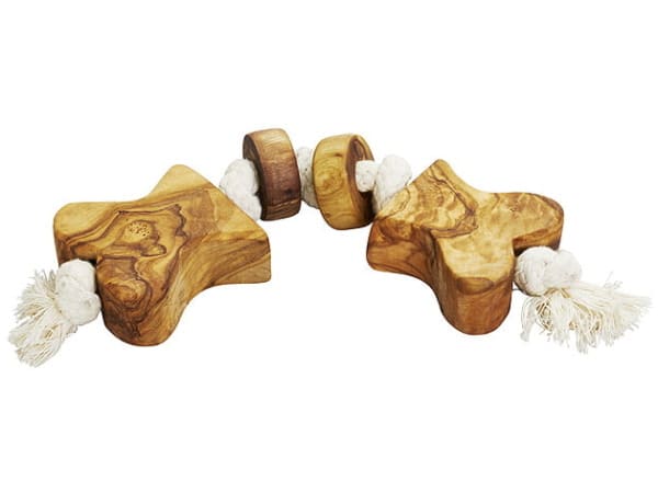 Olivi kødben med bomuldsreb, ca. 27cm