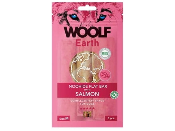 Woolf Earth Noohide flat bar salmon M, 3pcs.