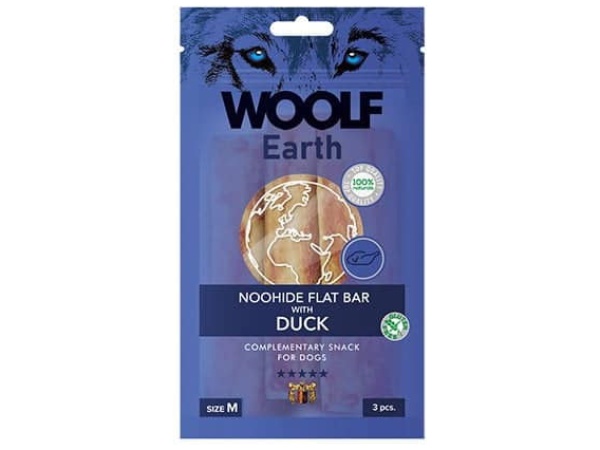 Woolf Earth Noohide flat bar duck M, 3pcs.