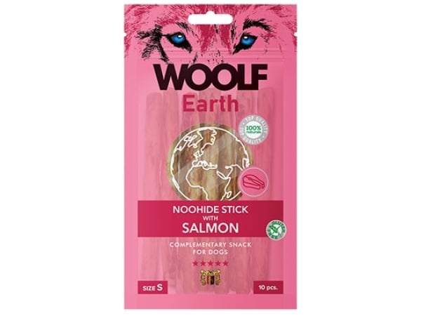 Bastoncini di lana Earth Noohide salmone S, 10 pz.