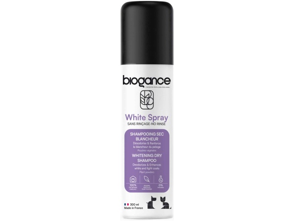 Shampoo secco Biogance White Snow (Spray bianco), 300ml