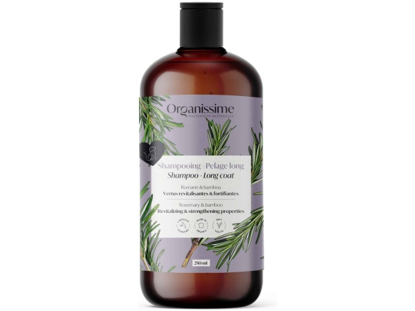 Organissime Shampoo biologico per cani a pelo lungo Ecocert, 250ml