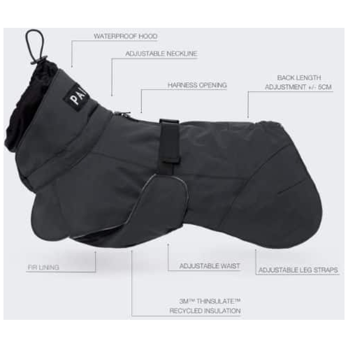 Paikka Recovery vinterfrakke, dark - Image 15