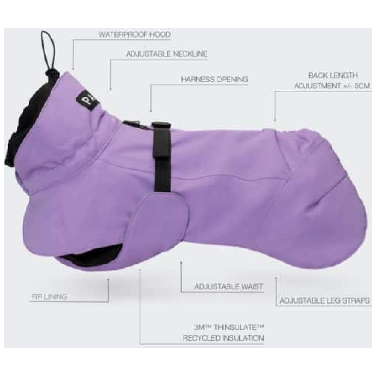 Paikka Recovery vinterfrakke, lilla - Image 16