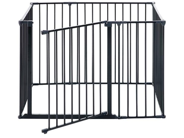 DogSpace Max multi expandable Pet pen with gate, black
