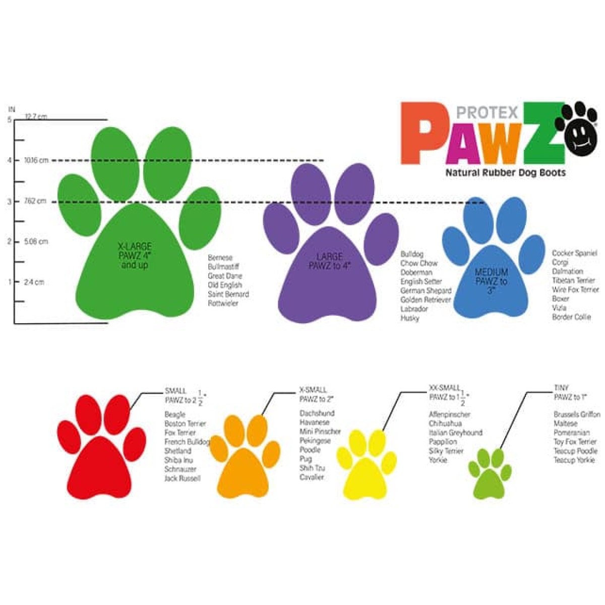PawZ Dog Boots, XX-Small, Gul - Image 6