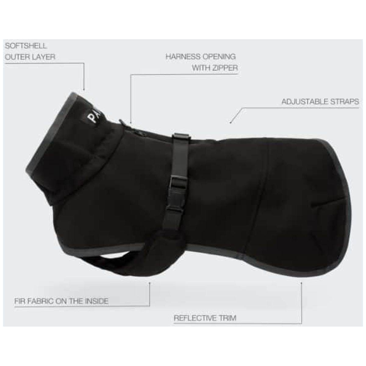 Paikka Recovery Softshell Jakke, sort - Image 8