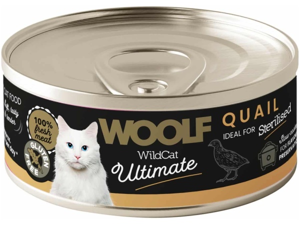 Woolf WildCat Ultimate Vådfoder, Quail, 85g