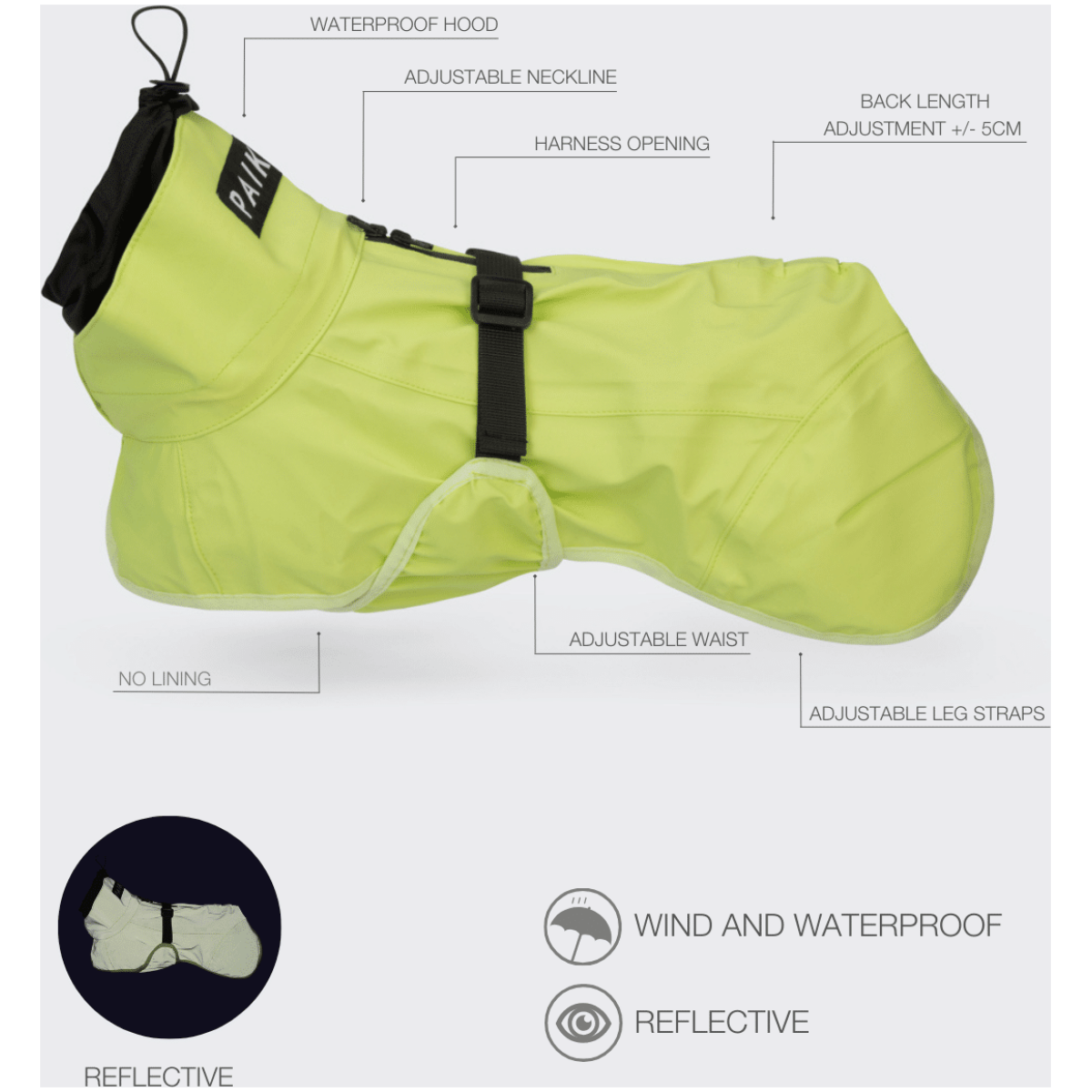 Paikka Reflective Regnjakke, Matcha - Image 8