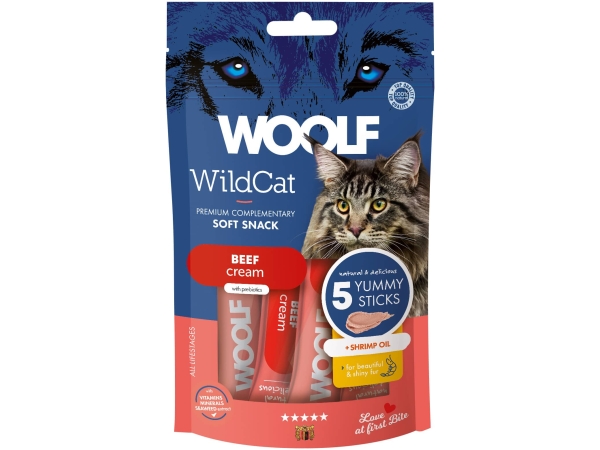 Woolf Wildcat Cream 5 stk, Beef + Shrimp Oil