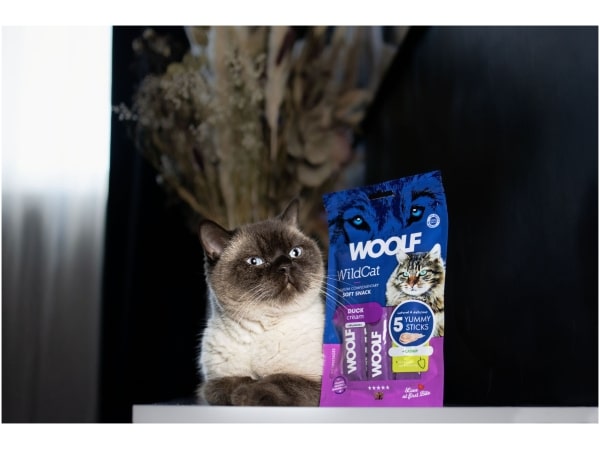 Woolf Wildcat Cream 5 stk, Duck + Catnip