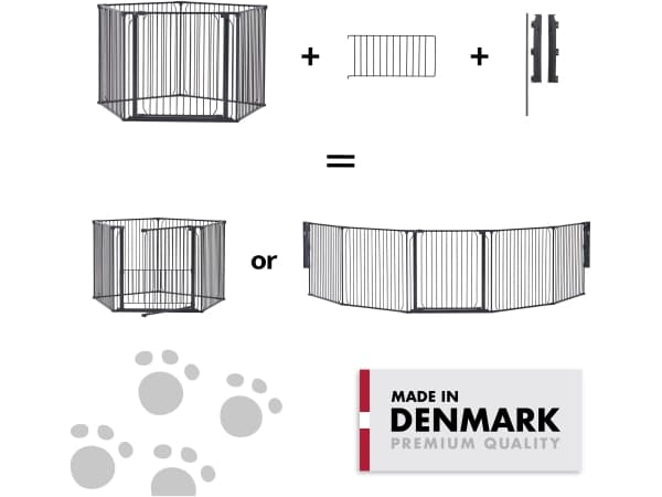 DogSpace King Mommy + Supreme PuppyStay Pen / Room, Black