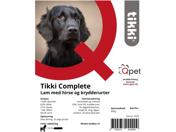 Tikki Complete, Lam med hirse og krydderurter, 800g