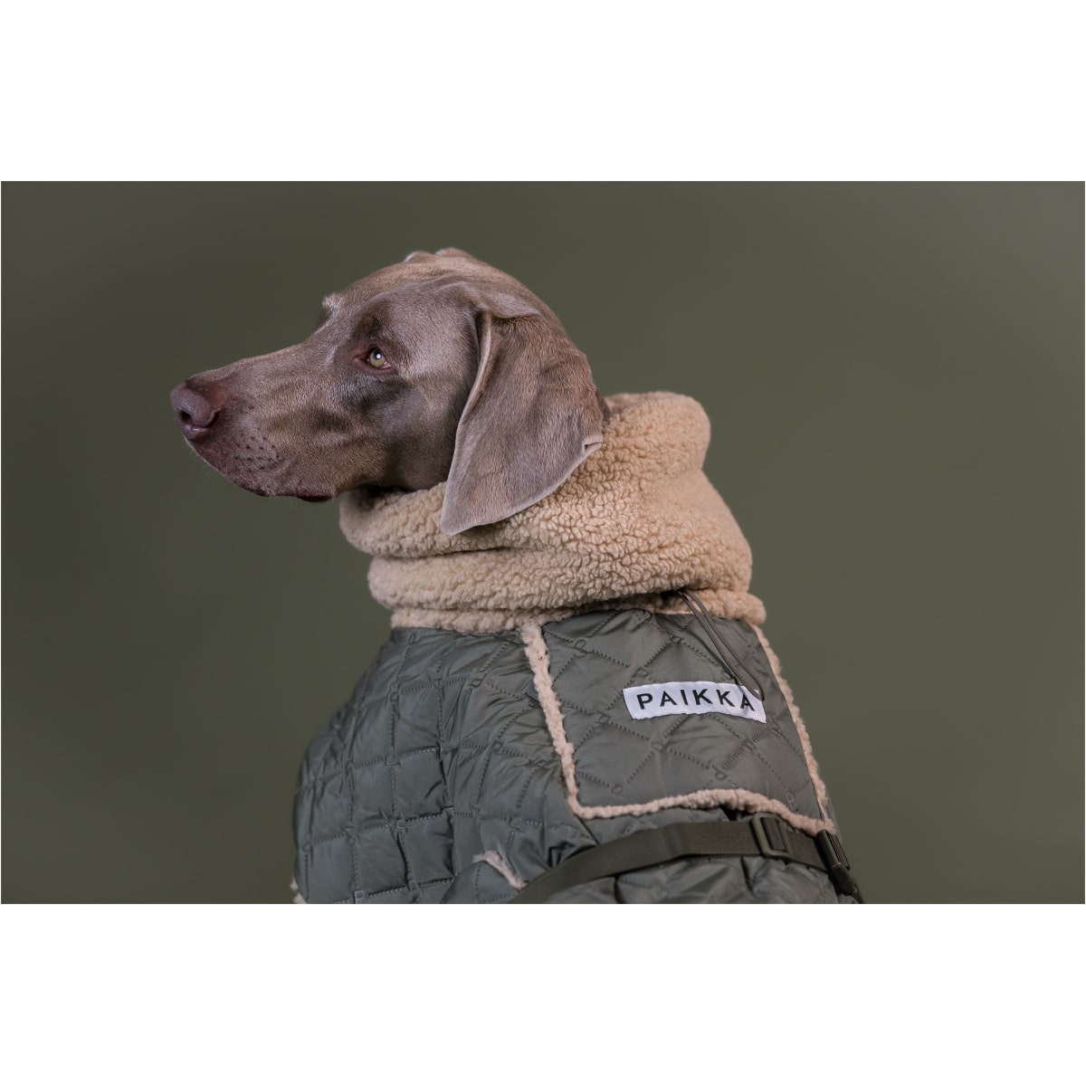 Paikka Quilted Sherpa Jakke, Olive - Image 7